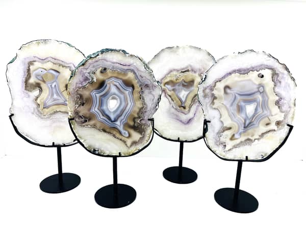 Elegant agates with amethyst